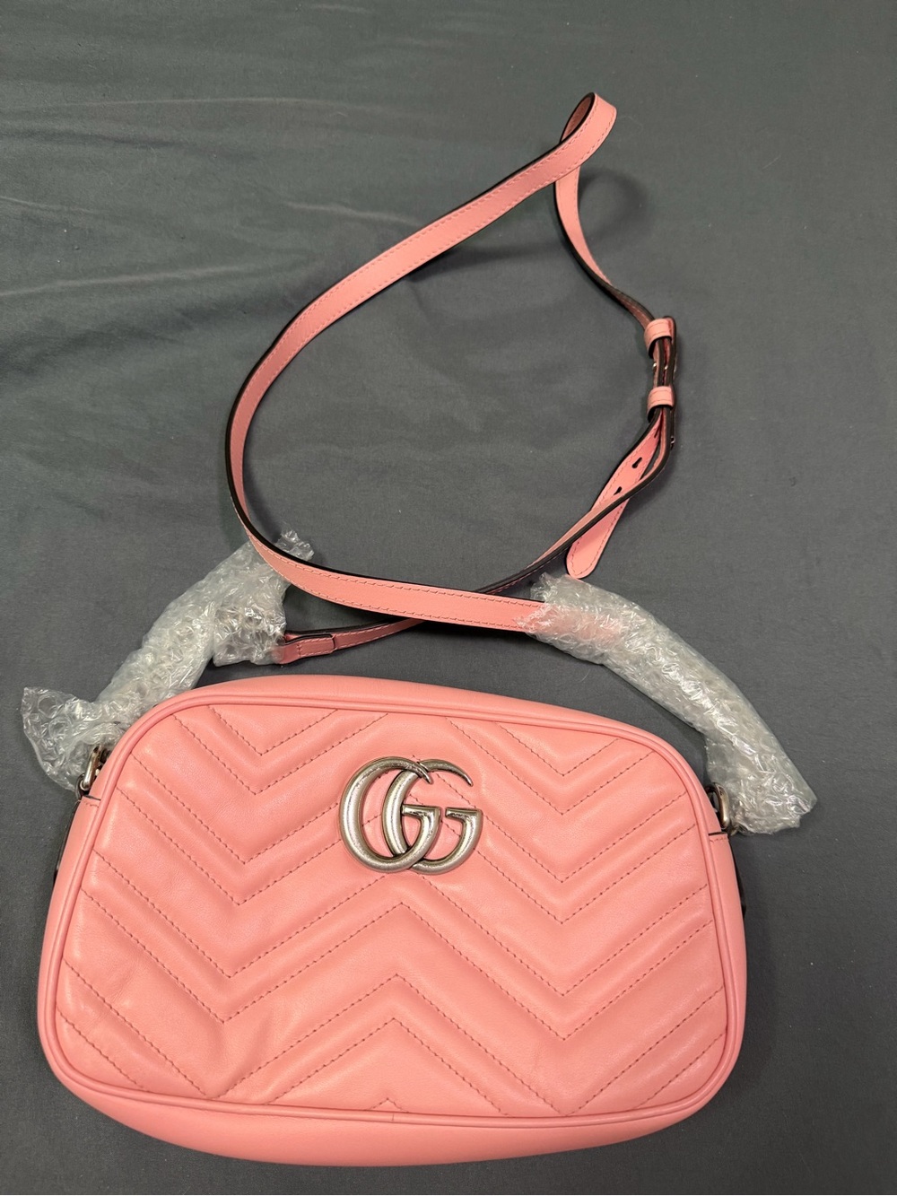 Gucci GG Marmont Small Matelassé Leather Camera Bag
